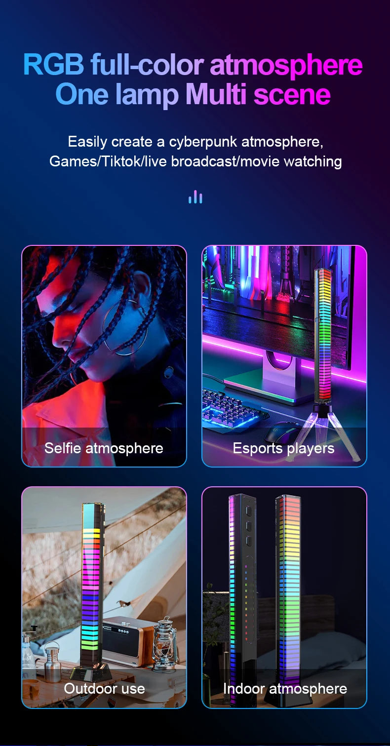 RGB Multicolour LED Lamp - Syncs with Music