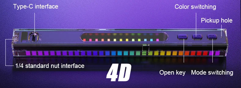 RGB Multicolour LED Lamp - Syncs with Music