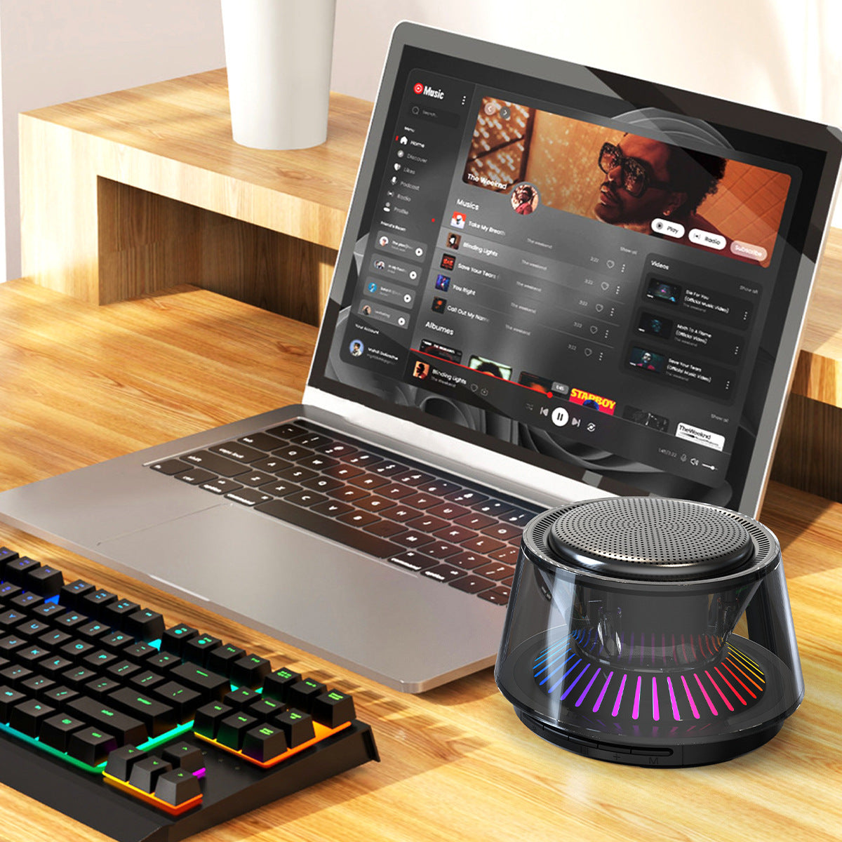 Wireless Bluetooth Speaker LED Colored