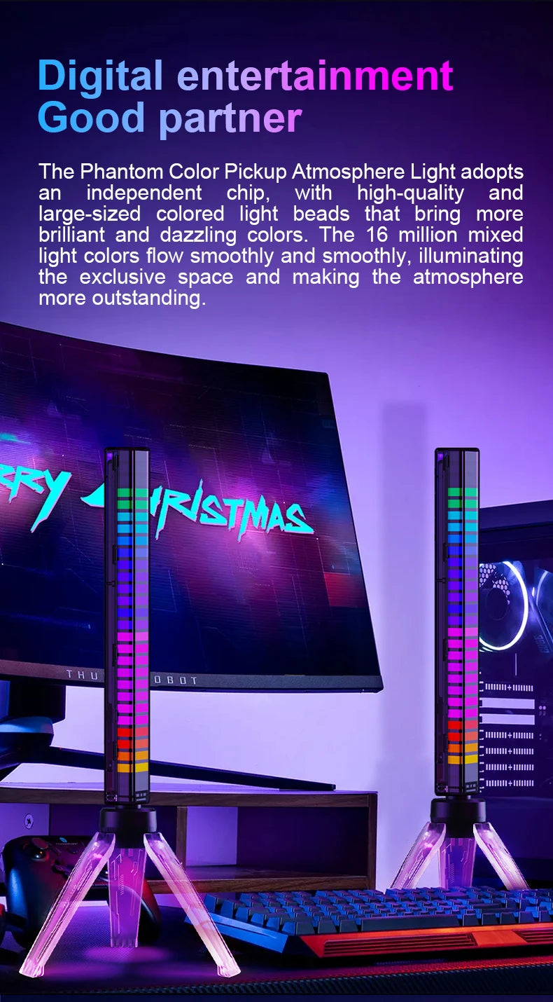 RGB Multicolour LED Lamp - Syncs with Music