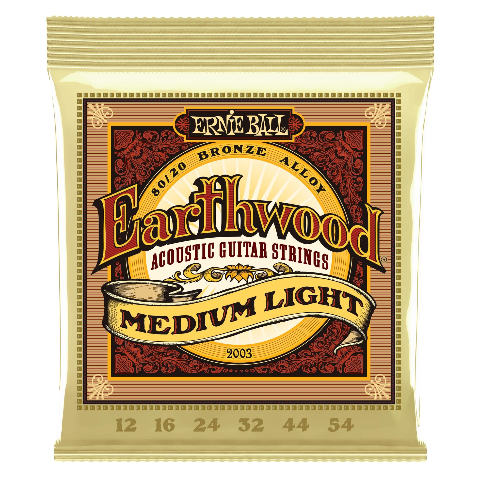 Ernie Ball Earthwood Light 80/20 Bronze Acoustic Guitar Strings