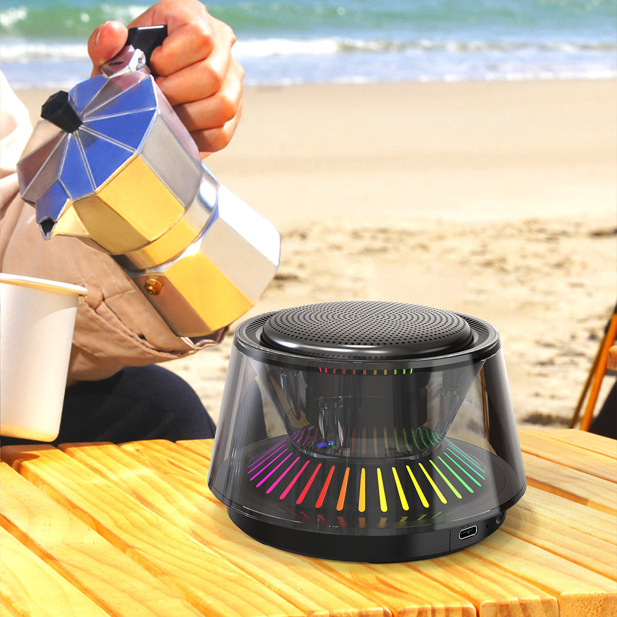 Wireless Bluetooth Speaker LED Colored