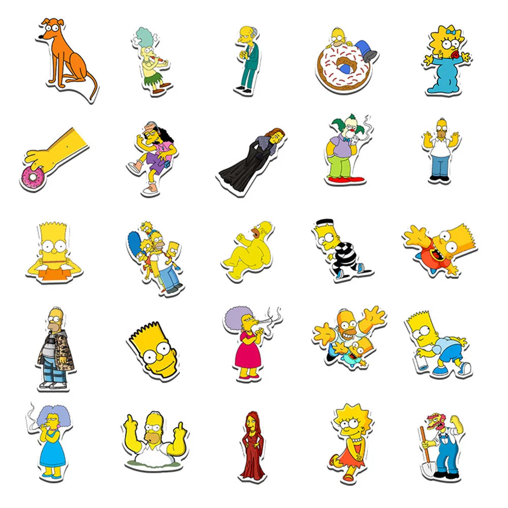 10/30/50pcs Simpson Stickers for Guitar - Your Guitar Buddy