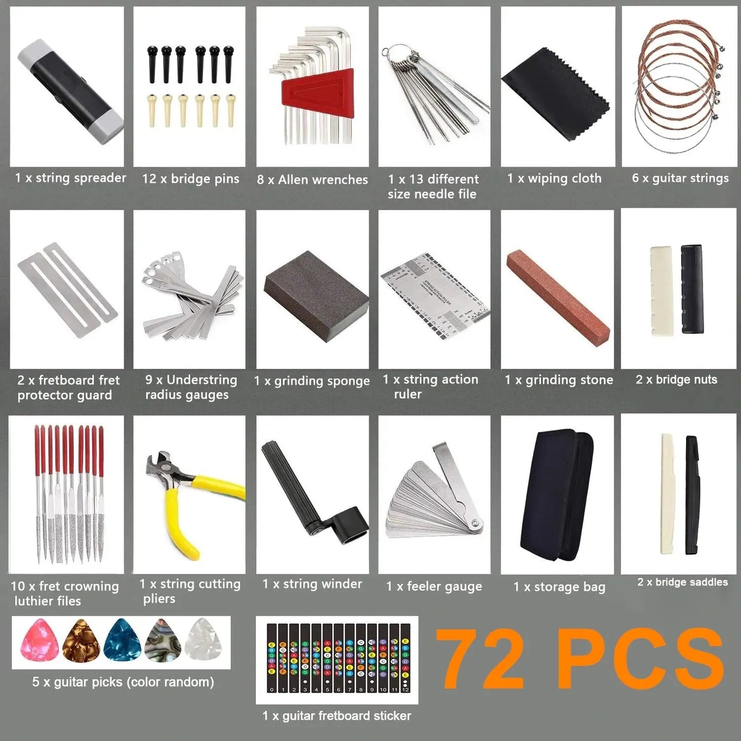 Miwayer 25/72pcs Guitar Tool Kit - Your Guitar Buddy