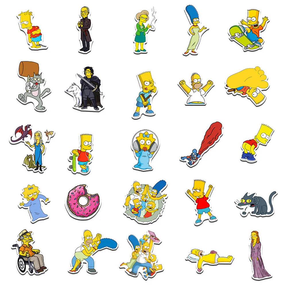 10/30/50pcs Simpson Stickers for Guitar - Your Guitar Buddy