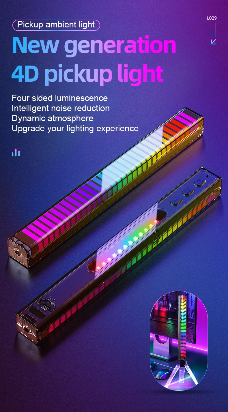 RGB Multicolour LED Lamp - Syncs with Music