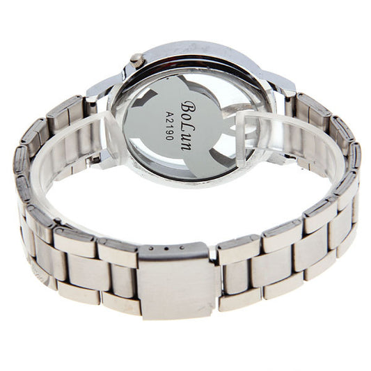 Silver Unisex Hollow Out Music Watch