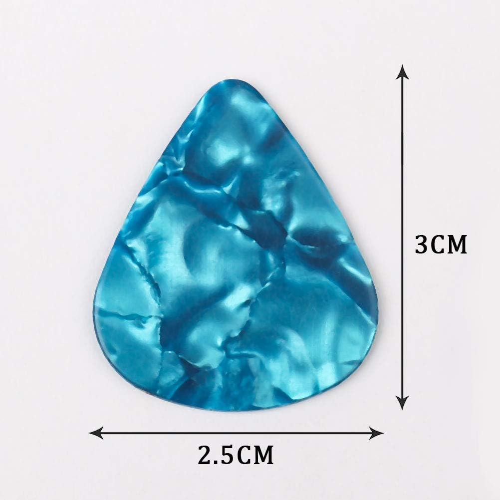 20-Pack Guitar Picks – Celluloid Plectrums for Acoustic, Electric, Bass Guitars (4 Thicknesses)
