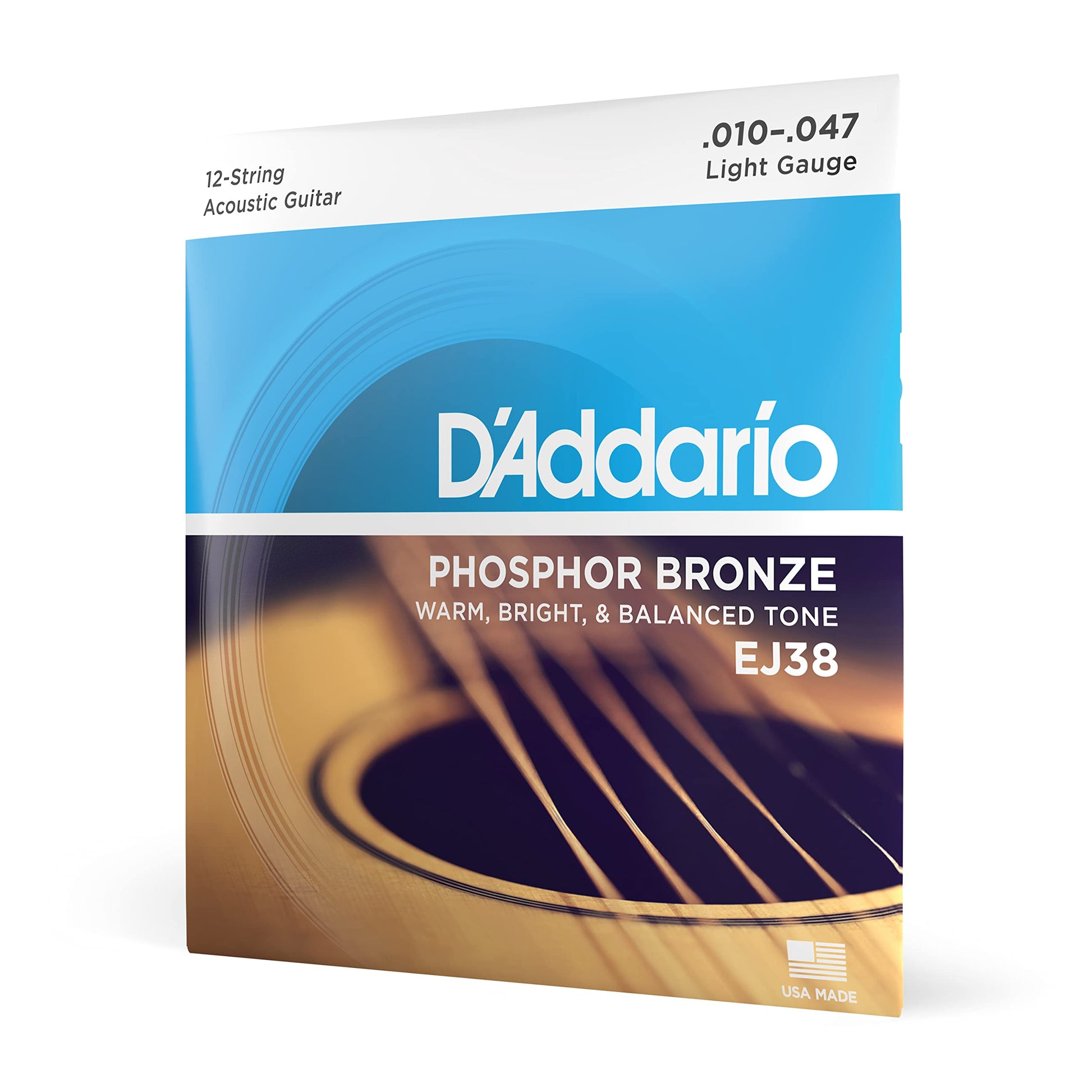 D'Addario Guitar Strings - Phosphor Bronze Acoustic Guitar Strings