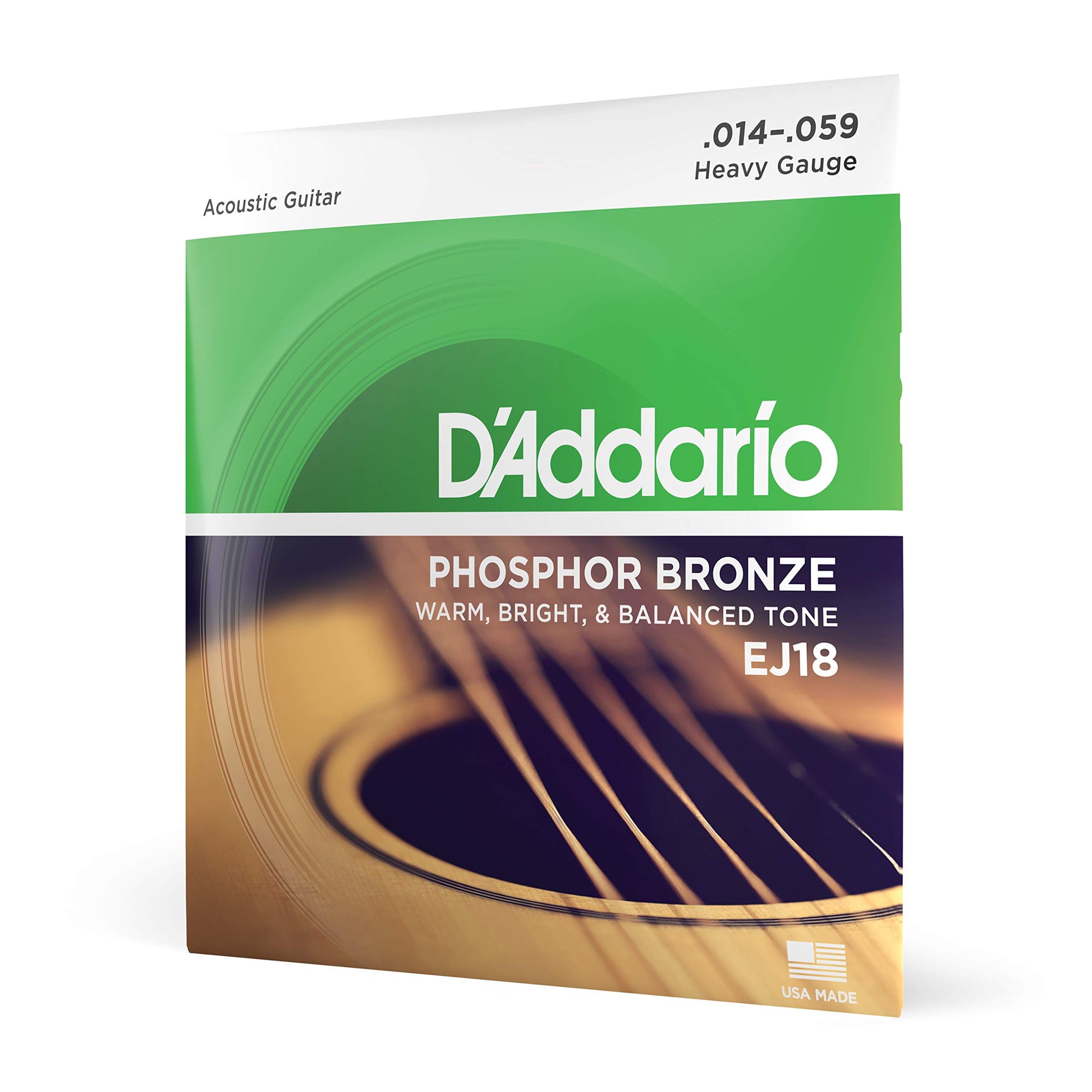 D'Addario Guitar Strings - Phosphor Bronze Acoustic Guitar Strings