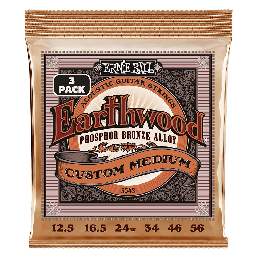 Ernie Ball Earthwood Medium Light Phosphor Bronze Acoustic Guitar Strings
