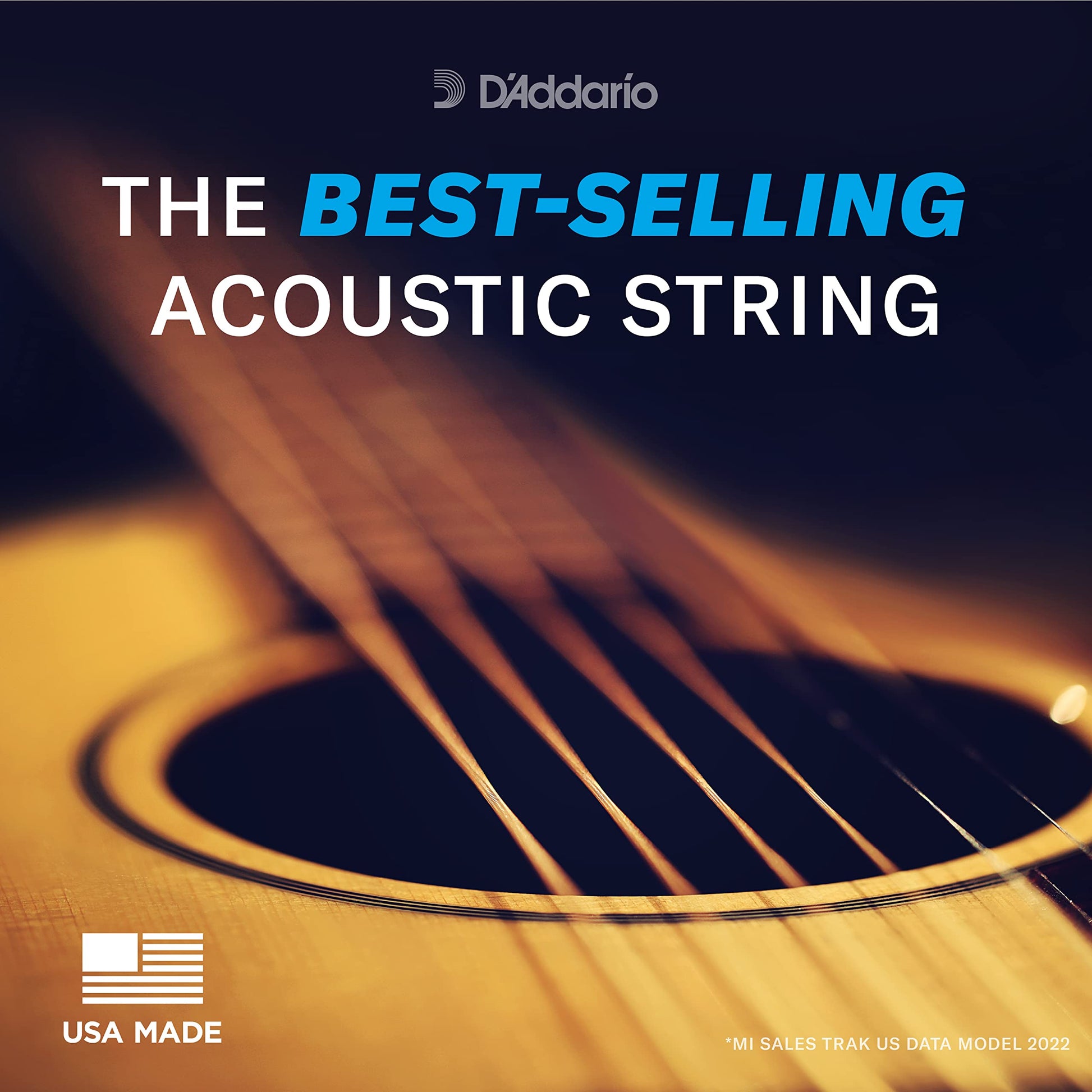 D'Addario Guitar Strings - Phosphor Bronze Acoustic Guitar Strings