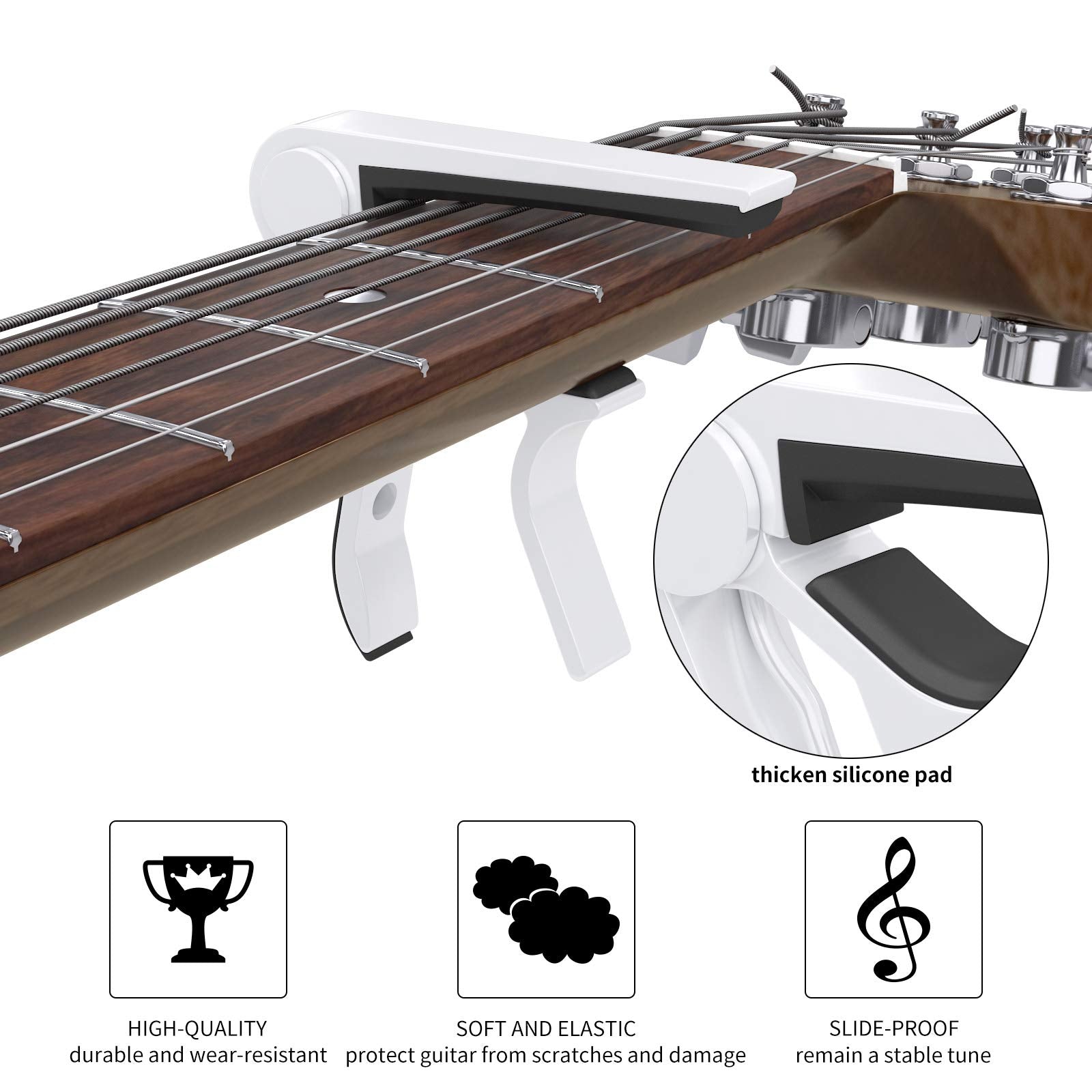 Capo for 6-String Acoustic & Electric Guitars, Classical Guitar & Ukulele