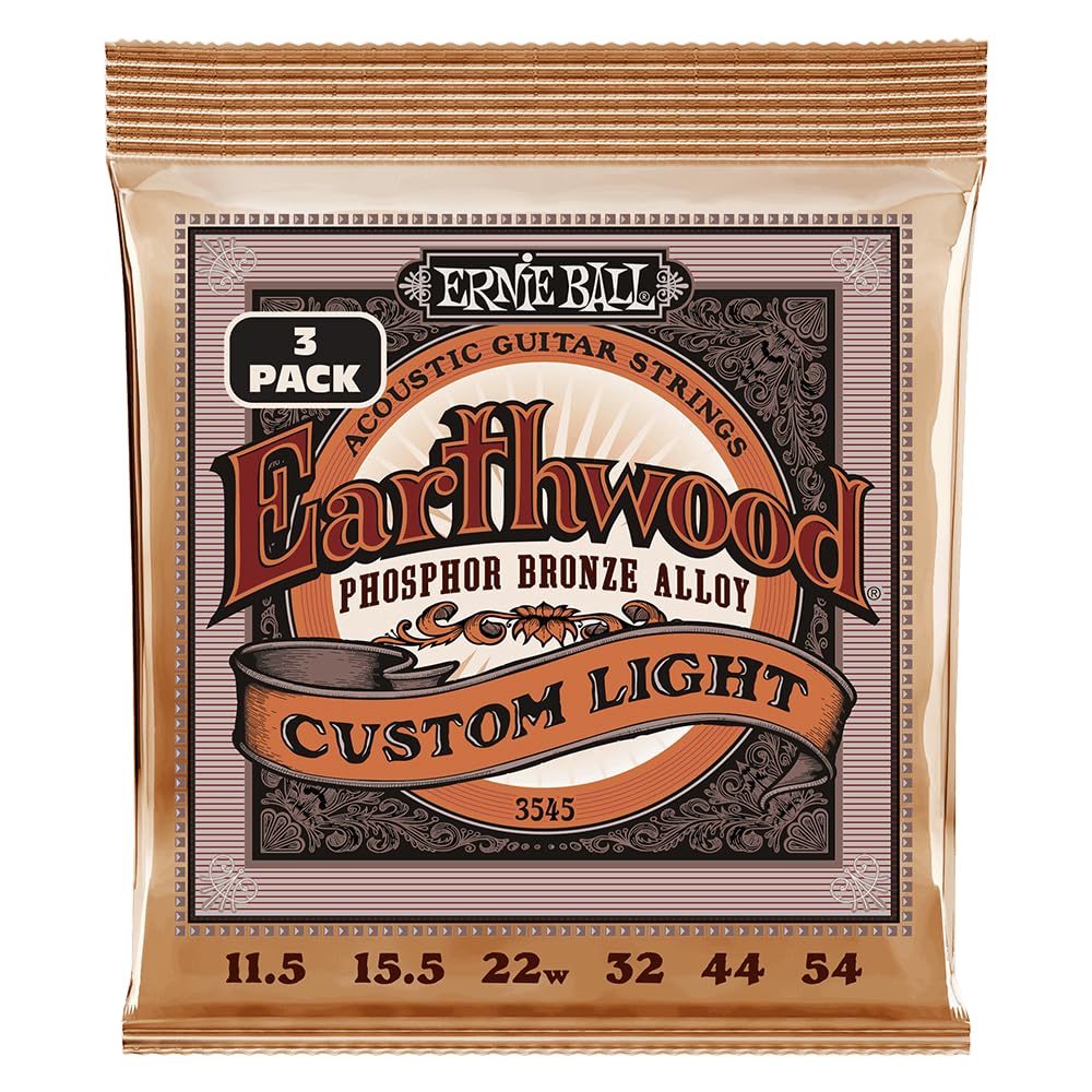 Ernie Ball Earthwood Medium Light Phosphor Bronze Acoustic Guitar Strings
