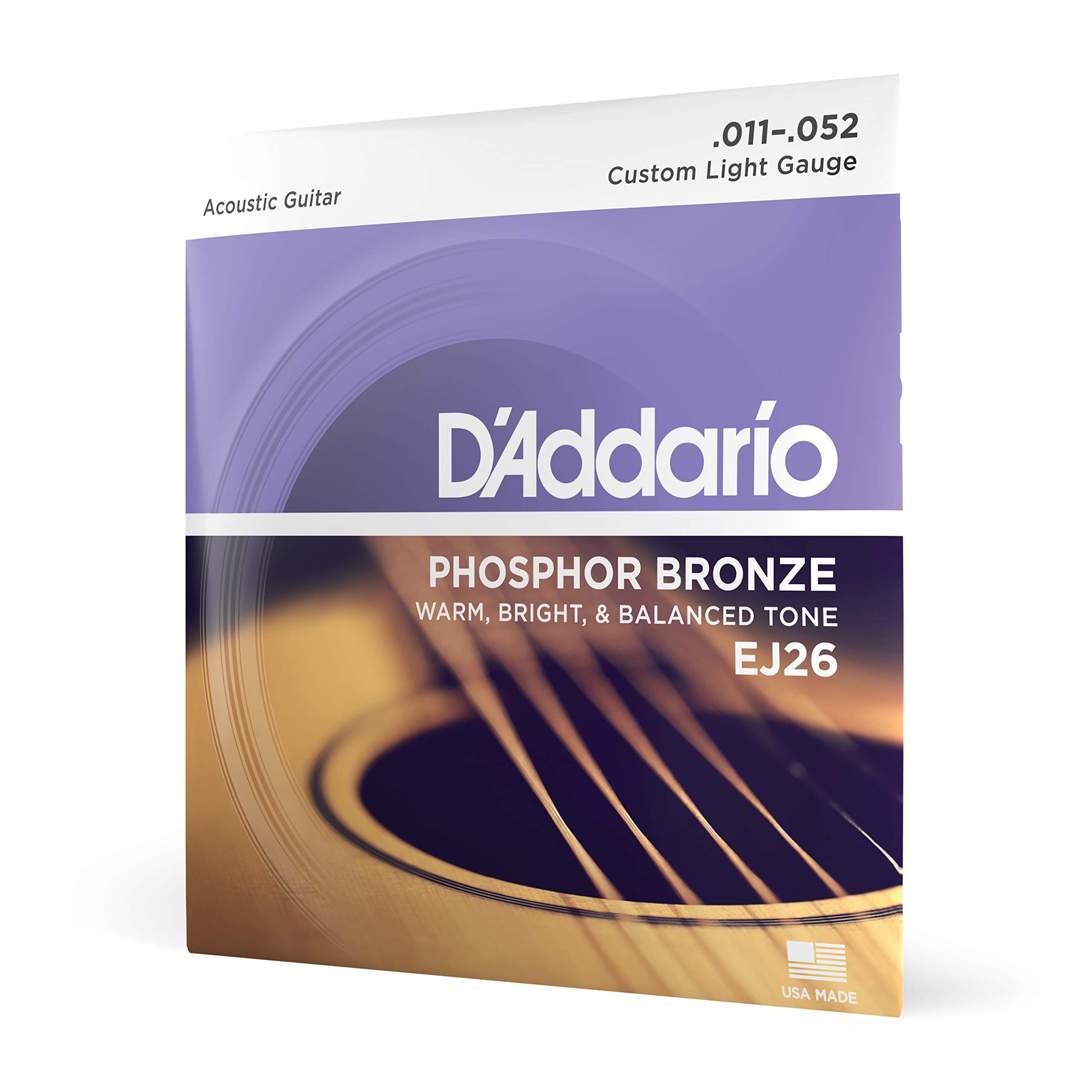 D'Addario Guitar Strings - Phosphor Bronze Acoustic Guitar Strings