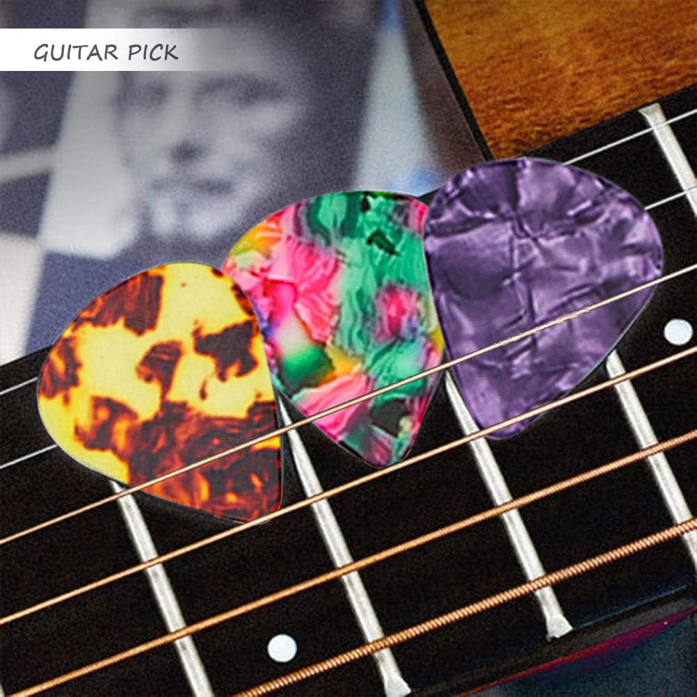 20-Pack Guitar Picks – Celluloid Plectrums for Acoustic, Electric, Bass Guitars (4 Thicknesses)