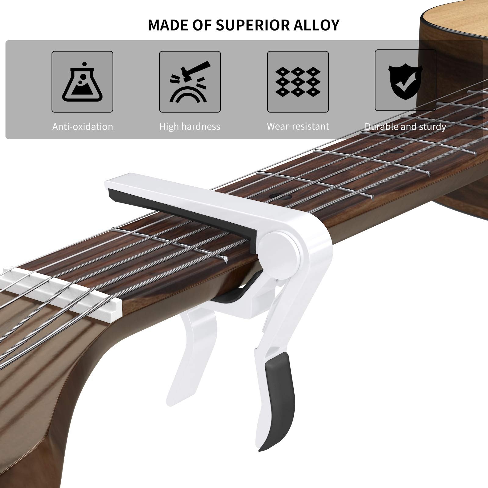 Capo for 6-String Acoustic & Electric Guitars, Classical Guitar & Ukulele