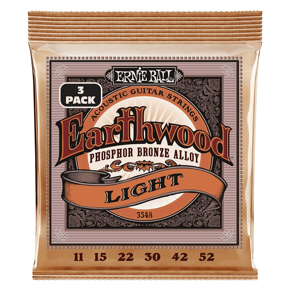 Ernie Ball Earthwood Medium Light Phosphor Bronze Acoustic Guitar Strings
