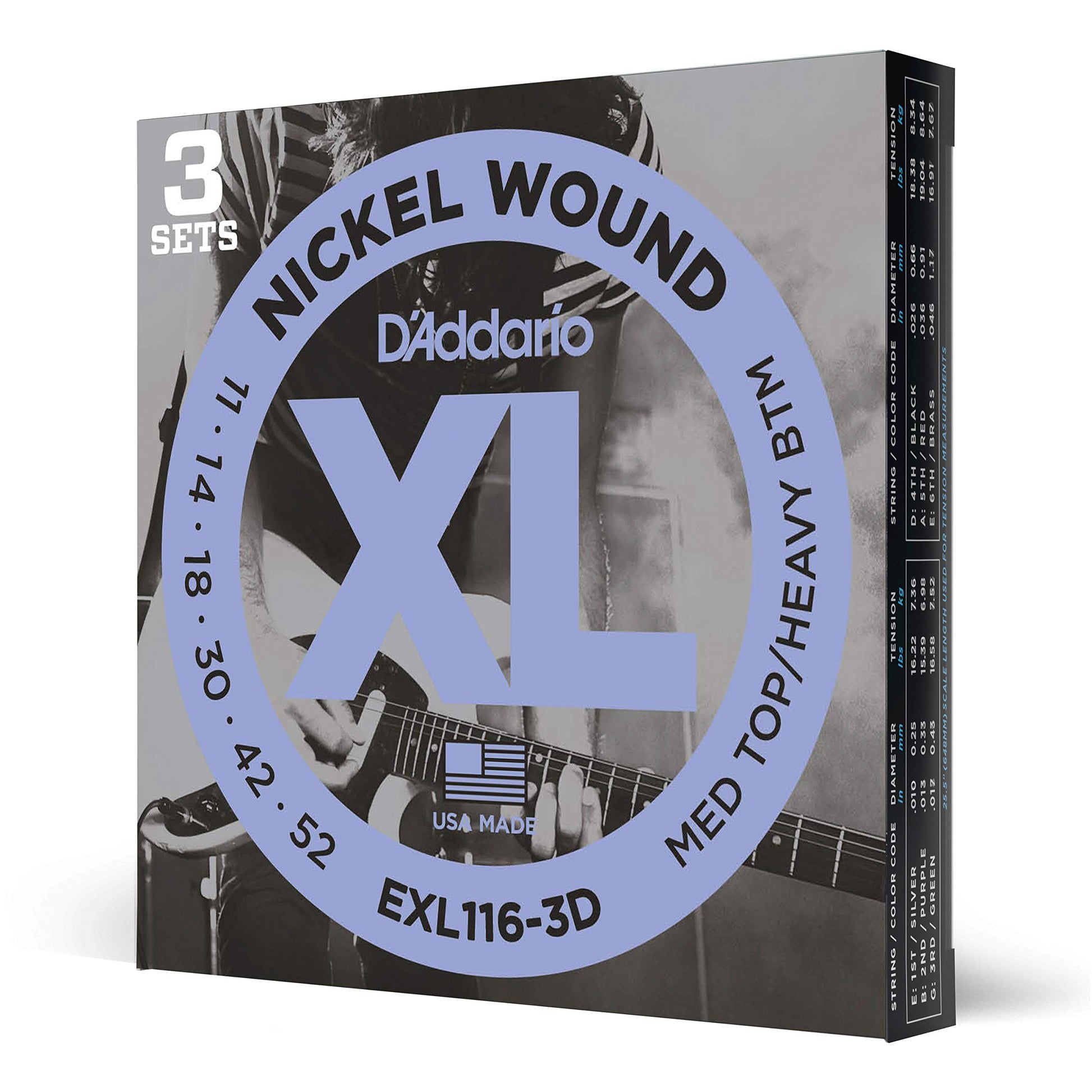 D'Addario XL Nickel Electric Guitar Strings