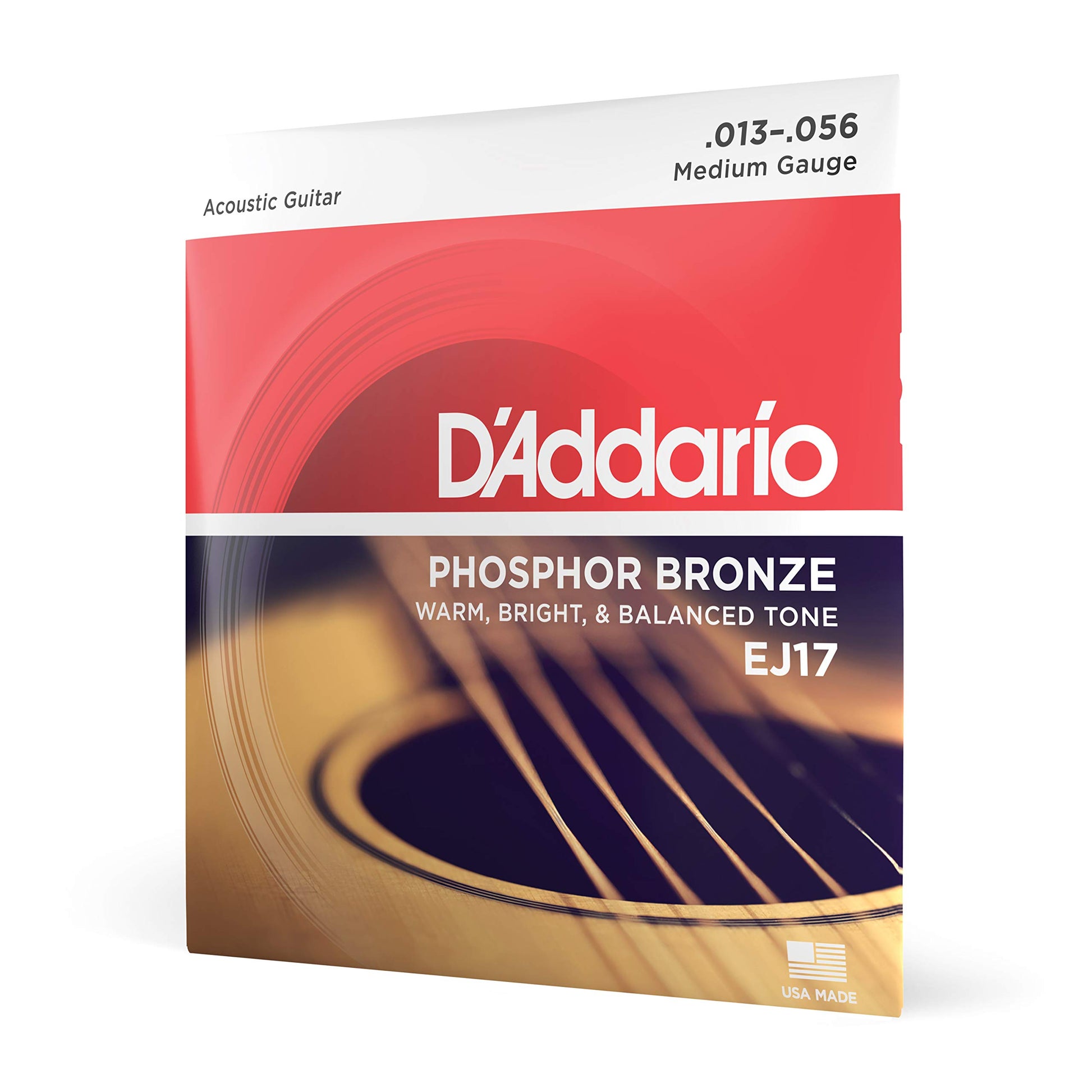 D'Addario Guitar Strings - Phosphor Bronze Acoustic Guitar Strings