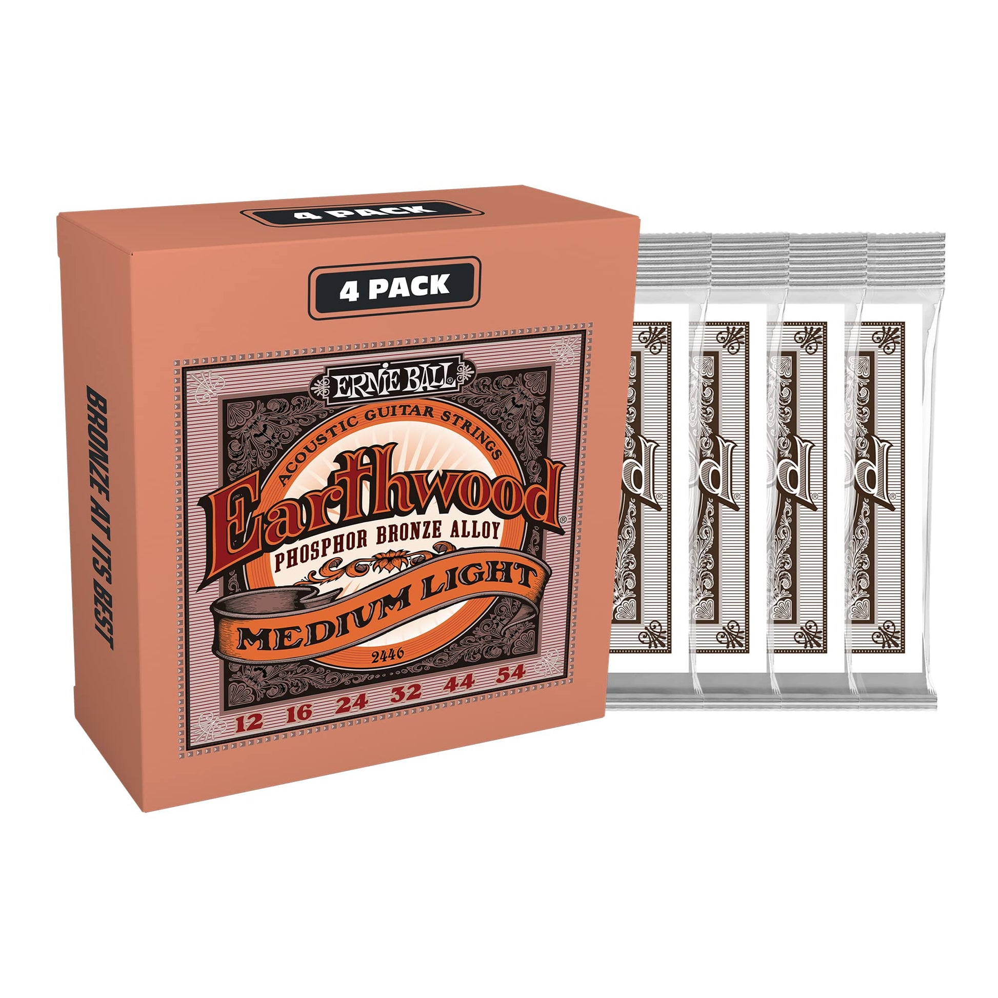Ernie Ball Earthwood Medium Light Phosphor Bronze Acoustic Guitar Strings