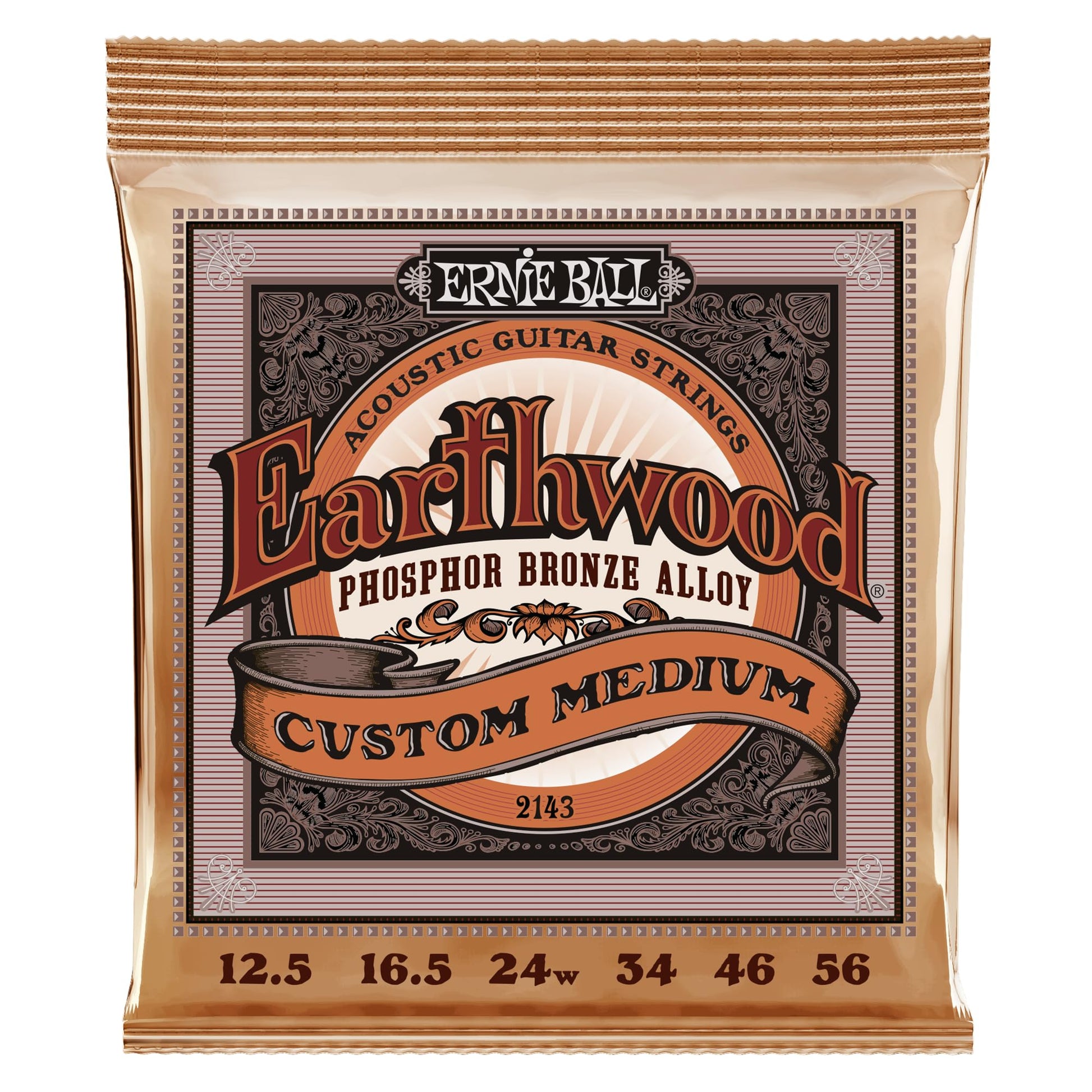 Ernie Ball Earthwood Medium Light Phosphor Bronze Acoustic Guitar Strings