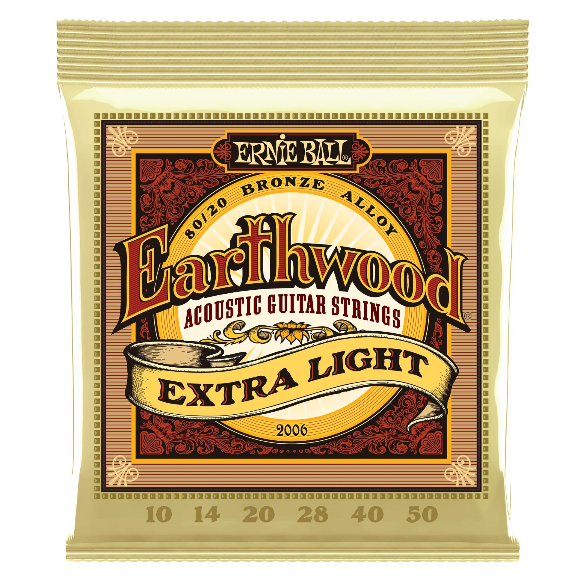 Ernie Ball Earthwood Light 80/20 Bronze Acoustic Guitar Strings