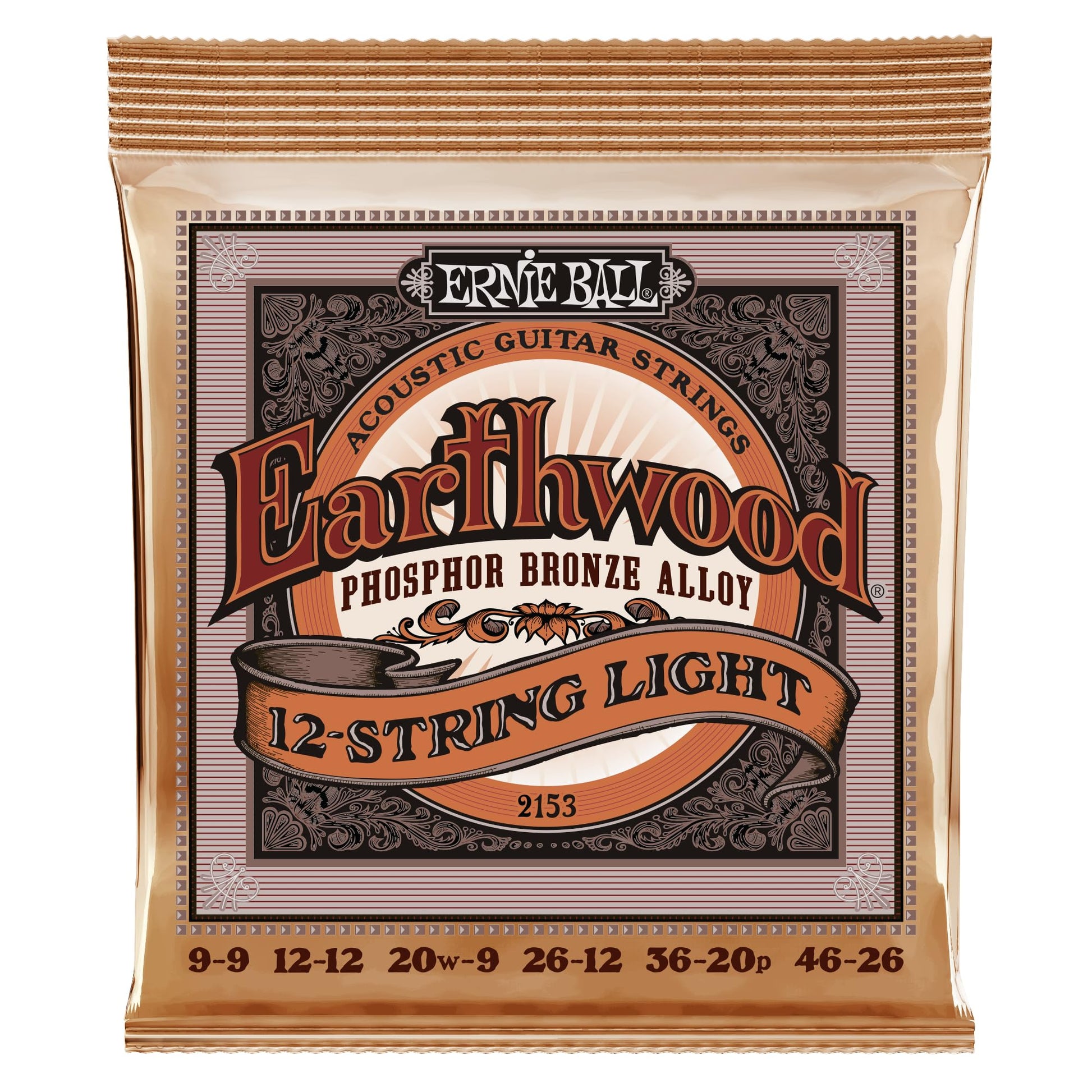 Ernie Ball Earthwood Medium Light Phosphor Bronze Acoustic Guitar Strings