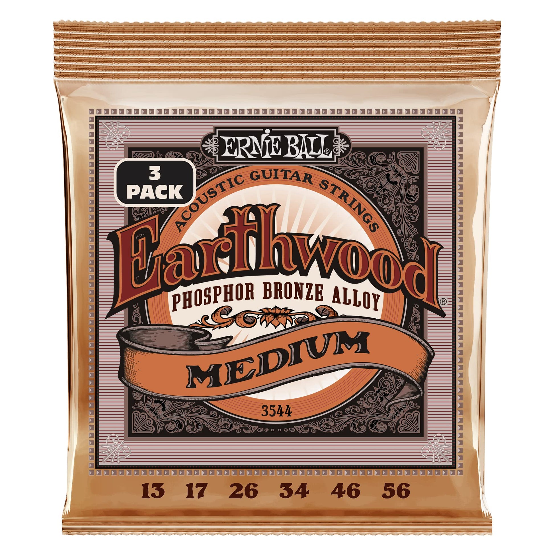 Ernie Ball Earthwood Medium Light Phosphor Bronze Acoustic Guitar Strings
