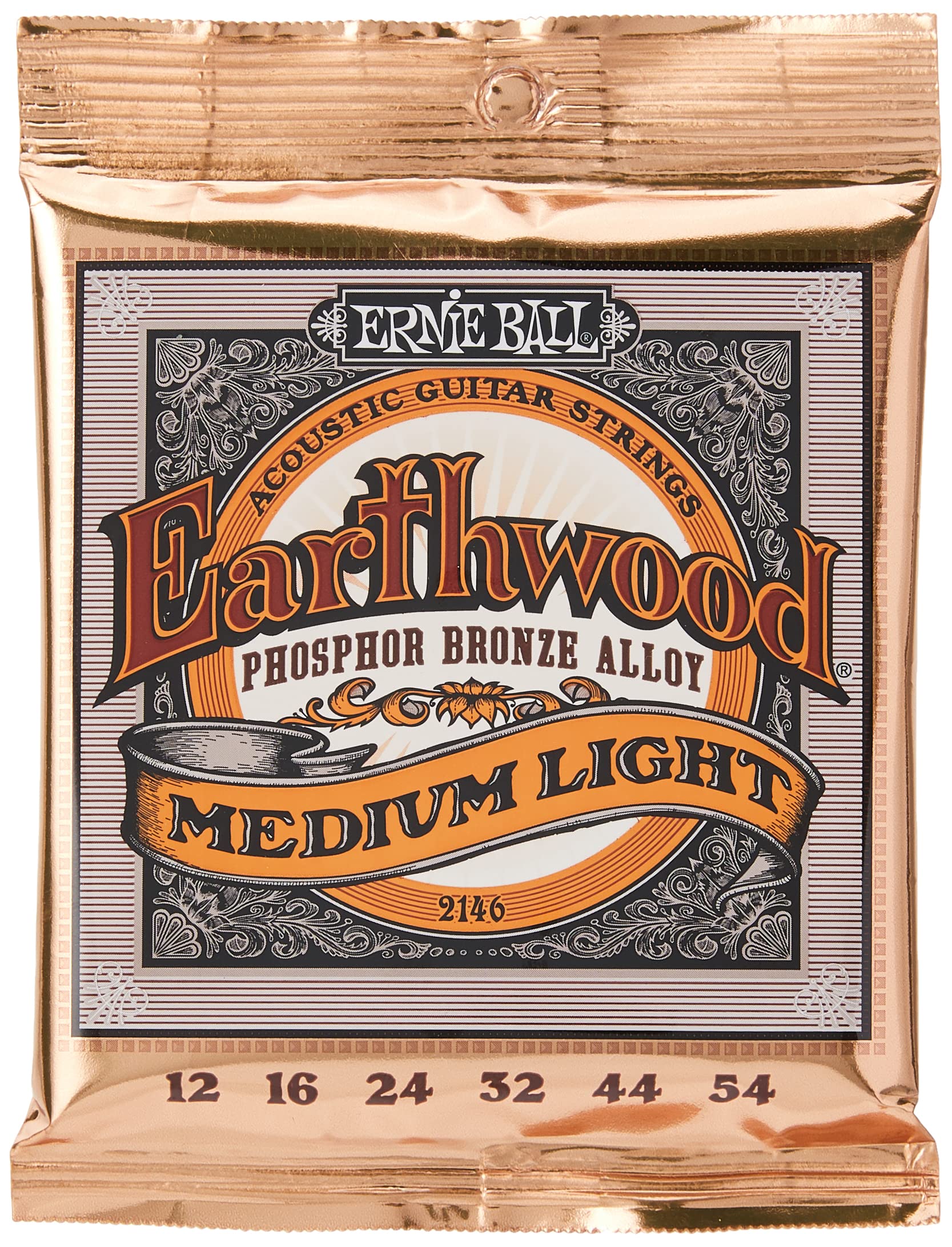 Ernie Ball Earthwood Medium Light Phosphor Bronze Acoustic Guitar Strings