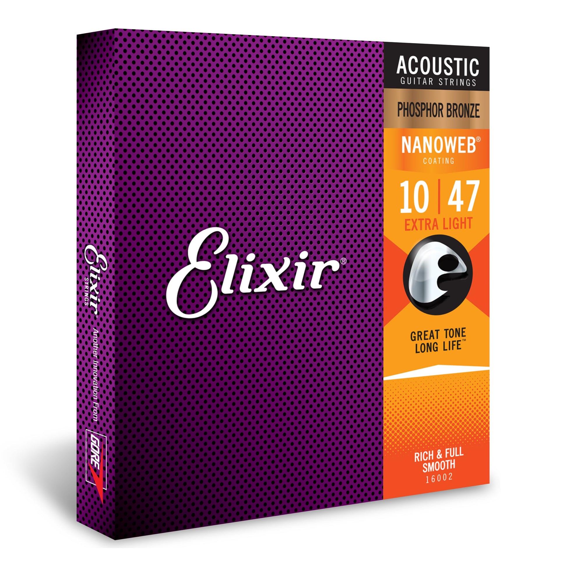 Elixir Phosphor Bronze Acoustic Guitar Strings with NANOWEB Coating
