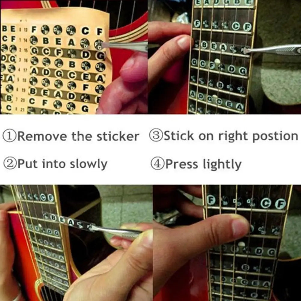 Guitar Fretboard Note Stickers - Your Guitar Buddy