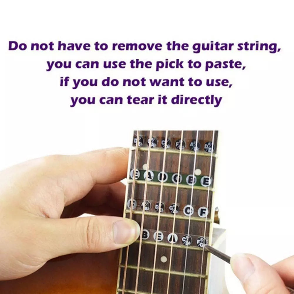 Guitar Fretboard Note Stickers - Your Guitar Buddy