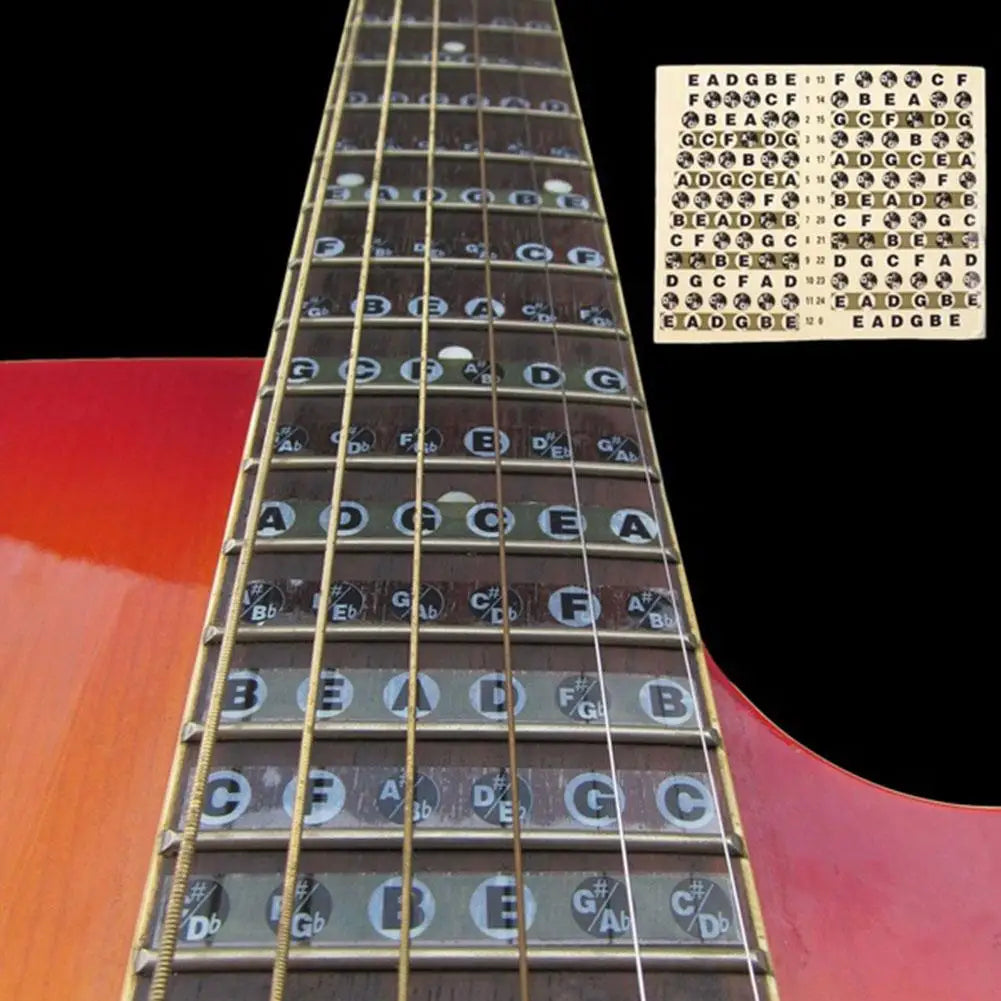 Guitar Fretboard Note Stickers - Your Guitar Buddy