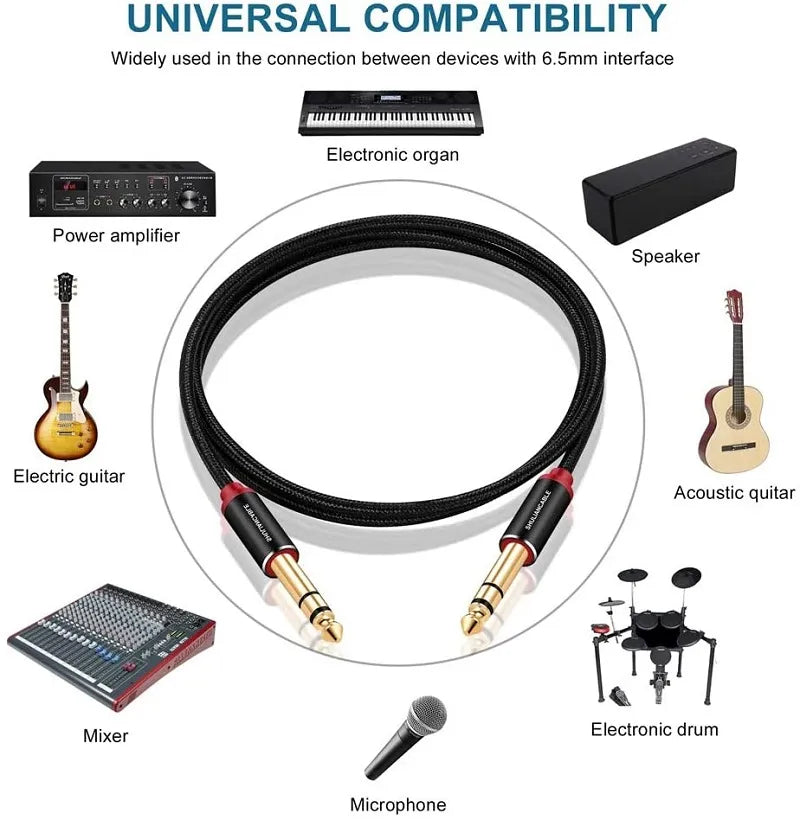 Lungfish 6.35mm TRS Stereo Guitar Cable - Your Guitar Buddy