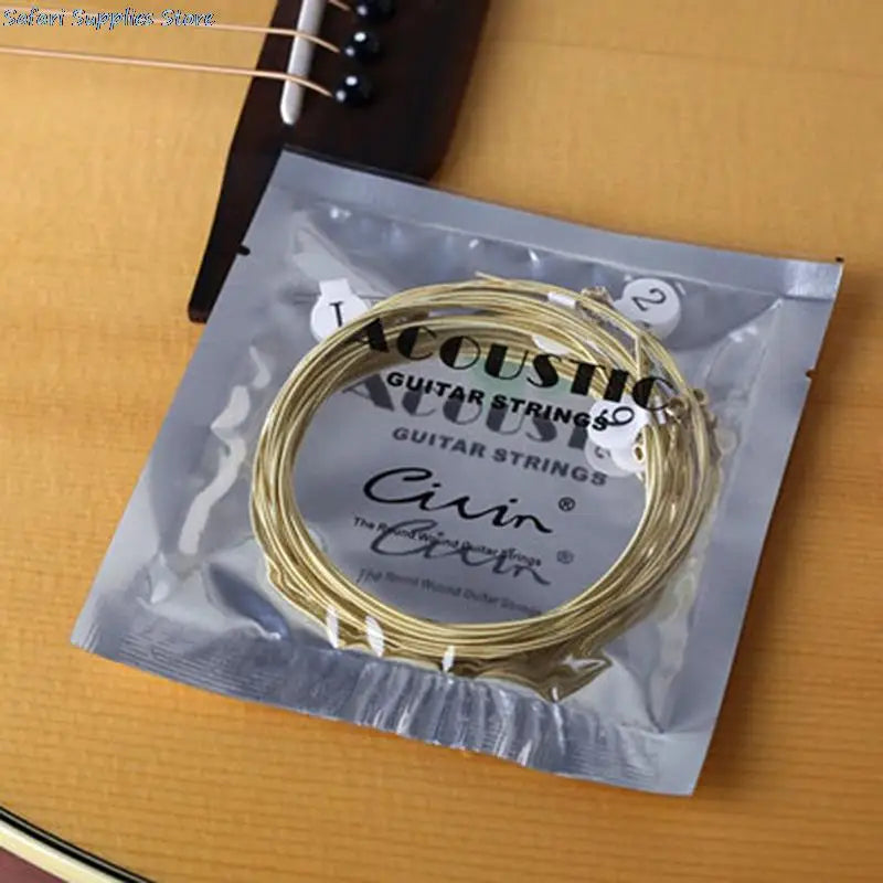 6-Piece Nickel Plated Steel Acoustic Guitar Strings - Your Guitar Buddy