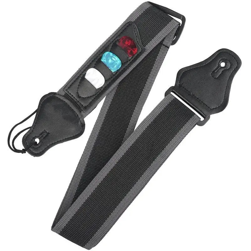 Adjustable Guitar Strap with Pick Holders - Your Guitar Buddy