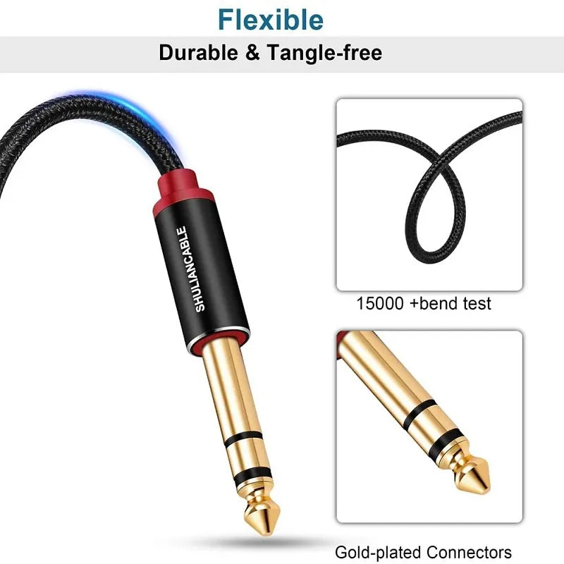 Lungfish 6.35mm TRS Stereo Guitar Cable - Your Guitar Buddy