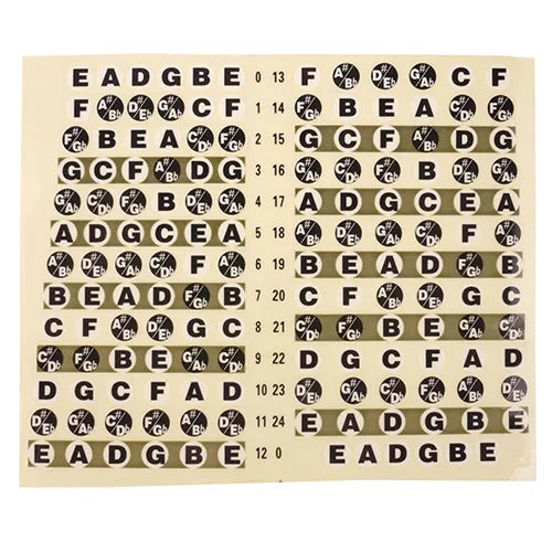 Guitar Fretboard Note Stickers - Your Guitar Buddy