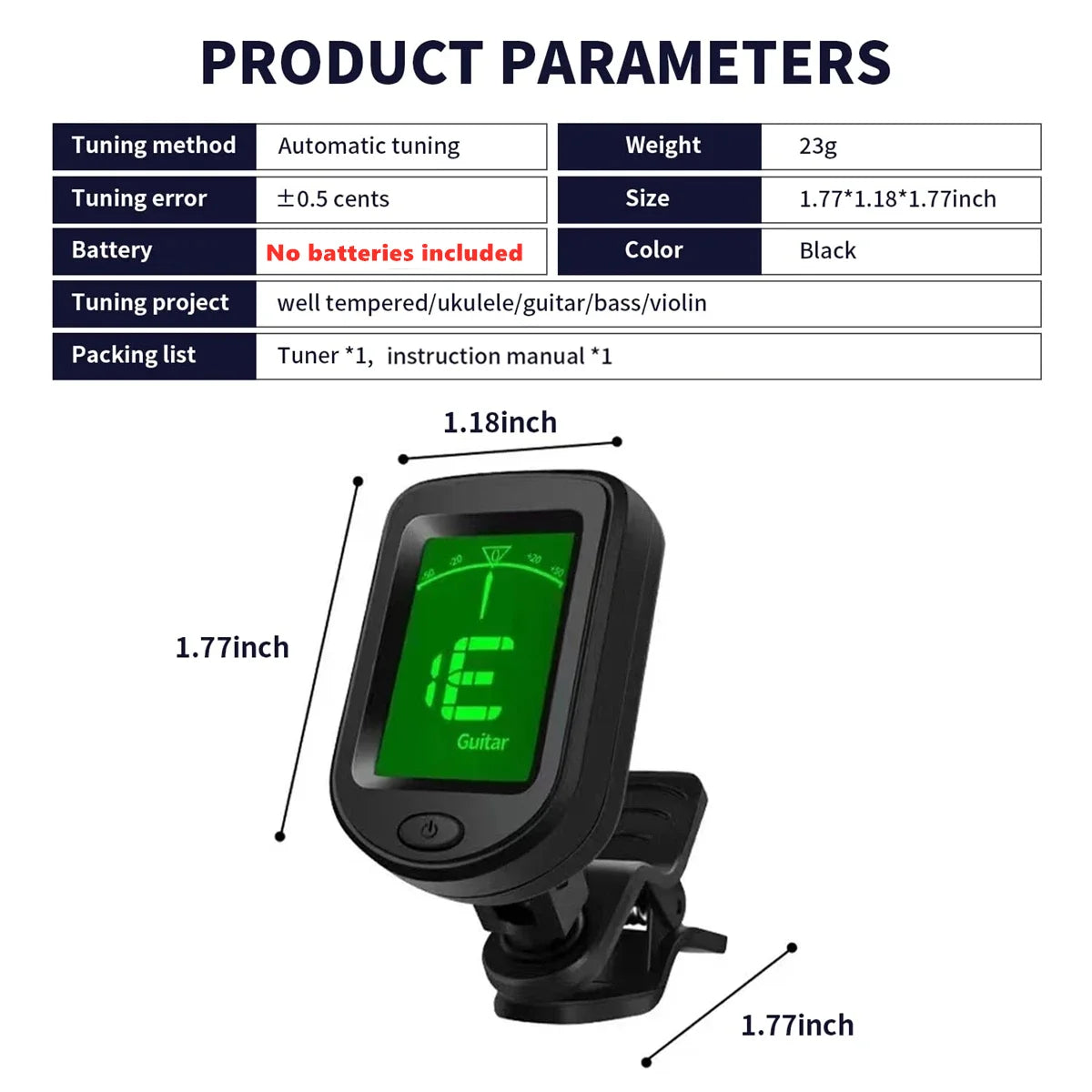 Clip-On Electronic Tuner - Your Guitar Buddy