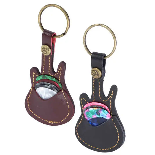 Leather Guitar Keyring Pick Holder - Your Guitar Buddy