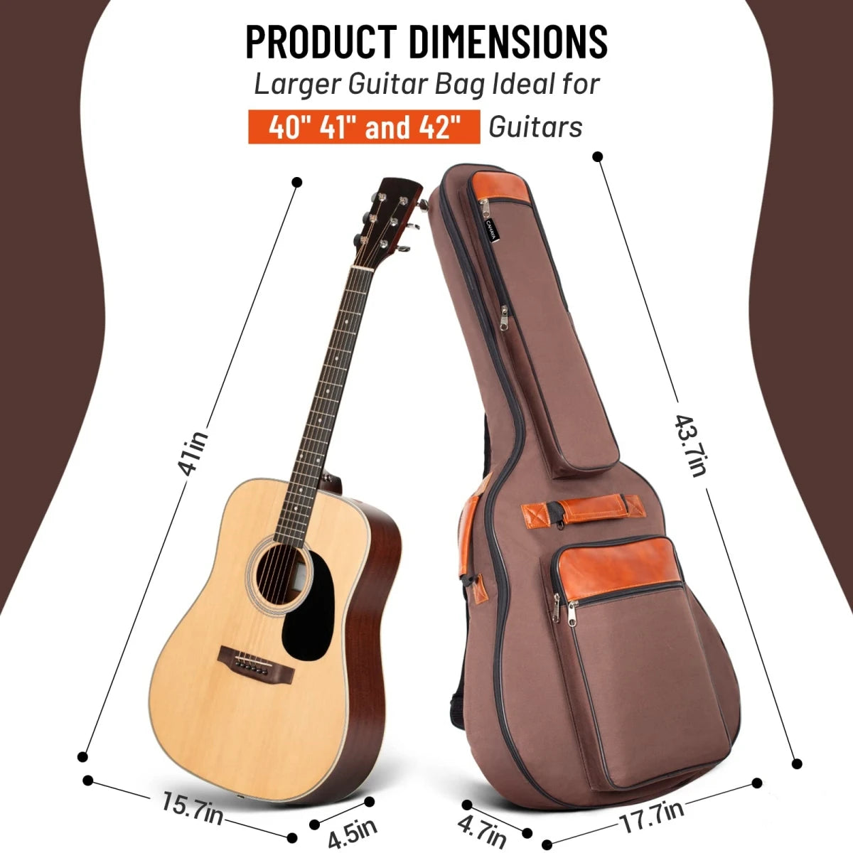 Miwayer Thickened Oxford Padding 41 Inch Acoustic Guitar Bag - Your Guitar Buddy