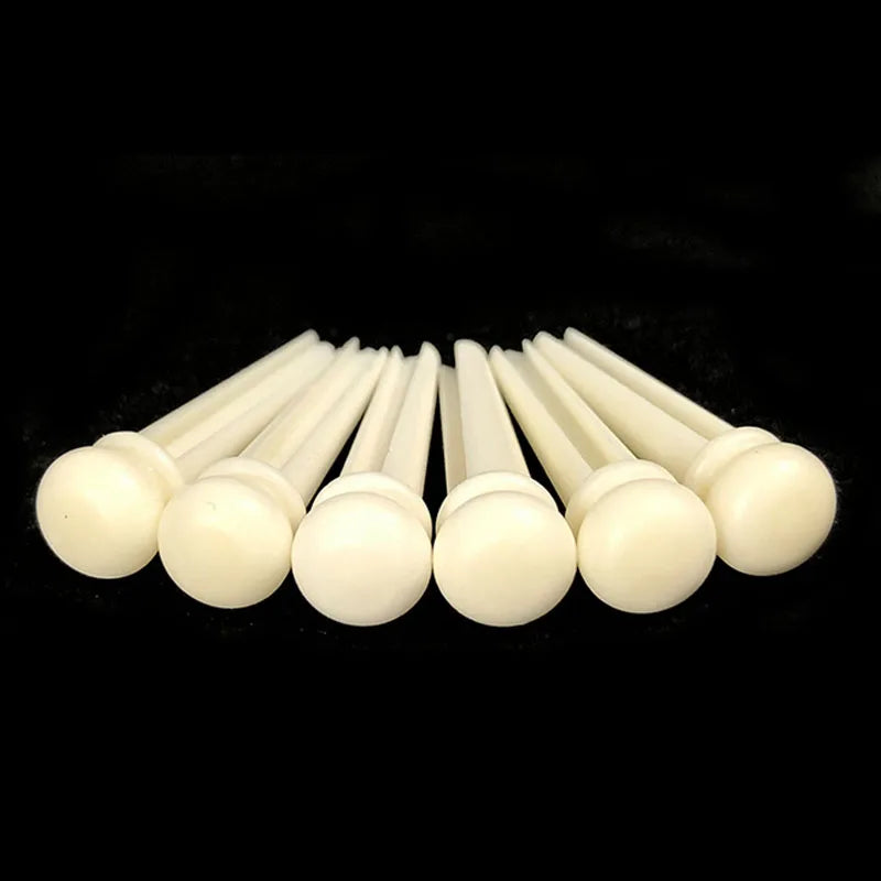 6pcs Real Bone Acoustic Guitar Bridge Pins - Your Guitar Buddy