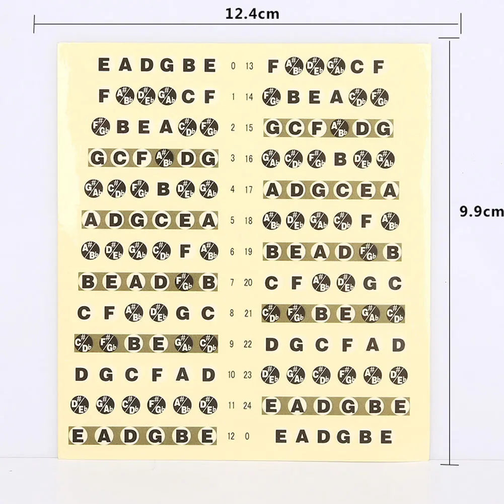 Guitar Fretboard Note Stickers - Your Guitar Buddy