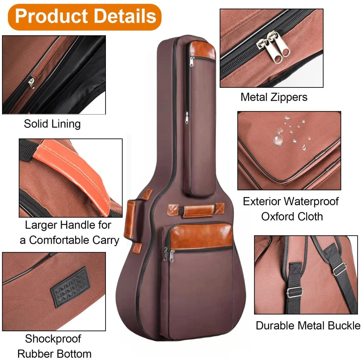 Miwayer Thickened Oxford Padding 41 Inch Acoustic Guitar Bag - Your Guitar Buddy