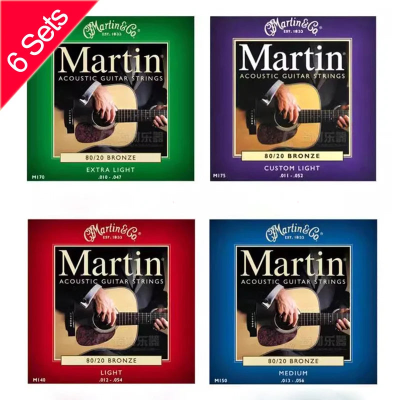 6 Sets Martin & Co Acoustic Guitar Strings