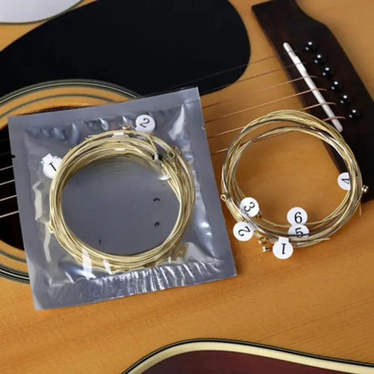6pcs Universal Acoustic Guitar Strings - Your Guitar Buddy