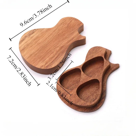 1pc Guitar Pick Wooden Storage Box - Your Guitar Buddy