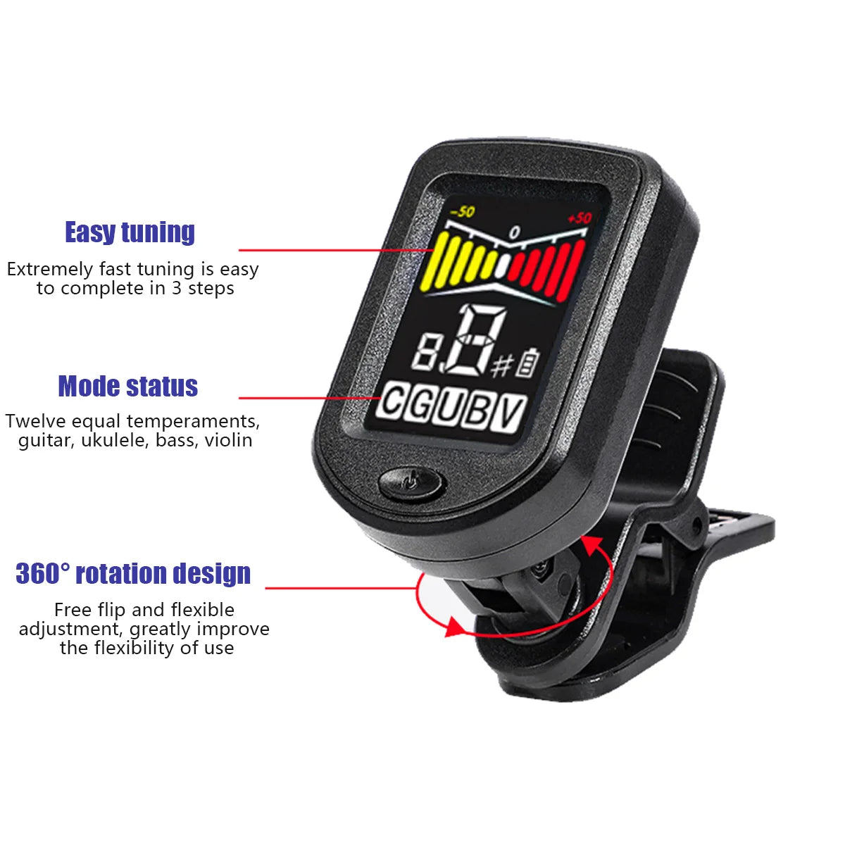 Clip-On Guitar Tuner