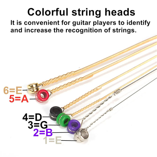 6Pcs/Set Acoustic Guitar Strings - Your Guitar Buddy